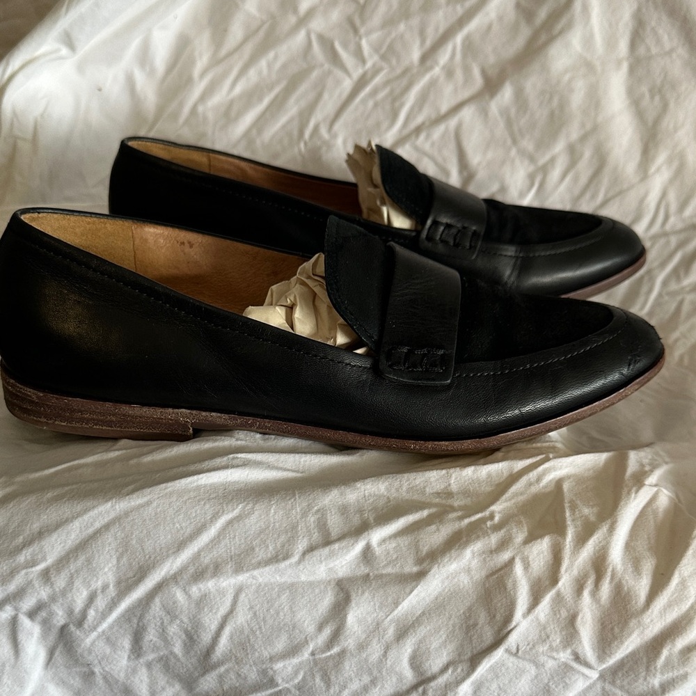 Madewell Black Leather Flats